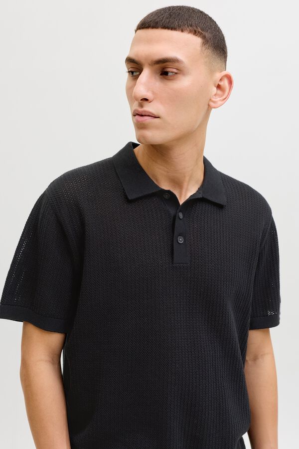 Jack & Jones Polo punto regular fit negro
