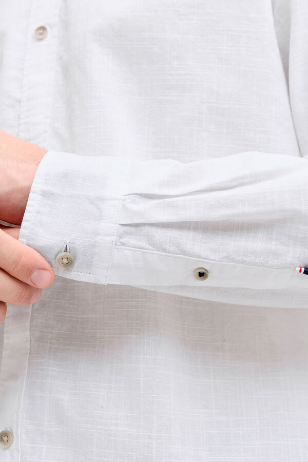 Jack & Jones Camisa manga comprida em algod&atilde;o branco