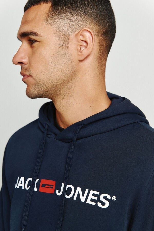 Jack & Jones Sweatshirt logo capuz azul