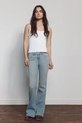 Springfield Mid-rise Low Flare jeans blue