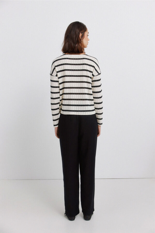 Springfield Cal&ccedil;as de linho preto