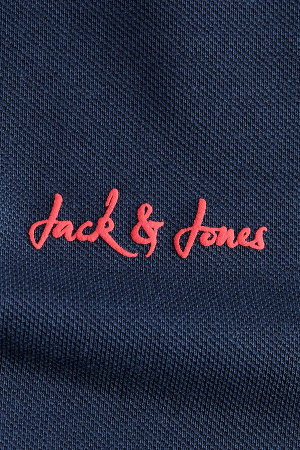 Jack & Jones PLUS Polo piqu&eacute; em algod&atilde;o azul