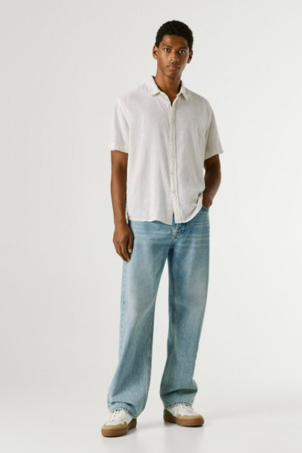 Pepe Jeans Camisa de manga comprida com logo branco