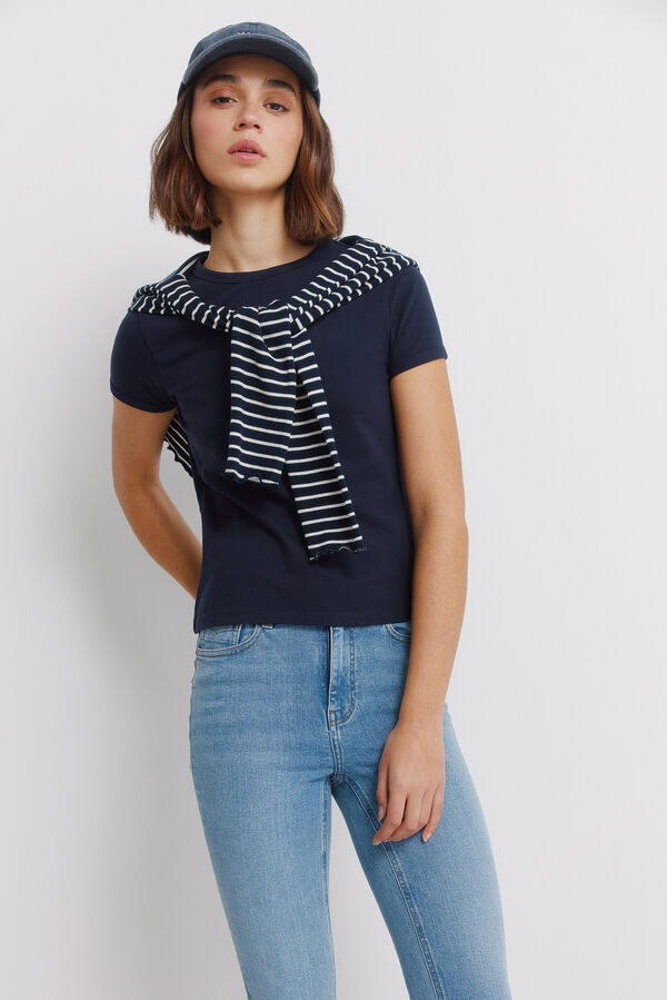 Springfield Cal&ccedil;as jeans slim cropped azul