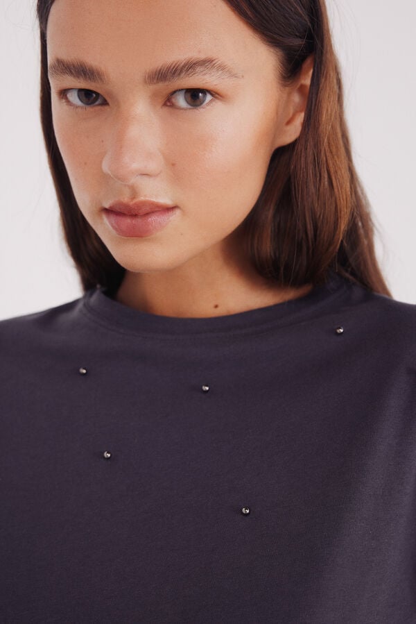 Springfield Front pearl T-shirt black