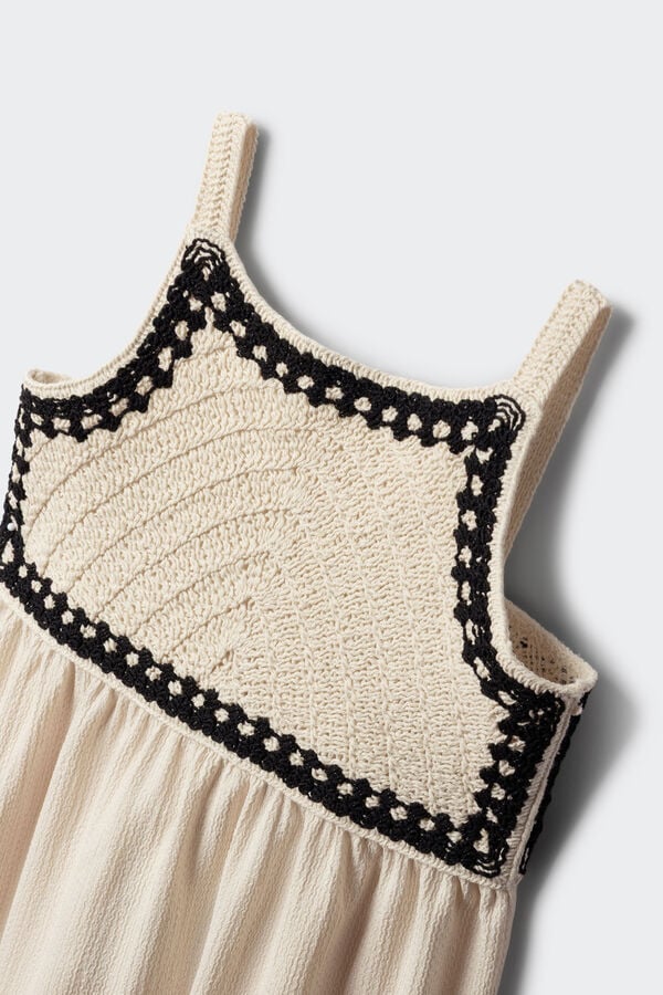 Springfield Kids Vestido de crochet para menina bege