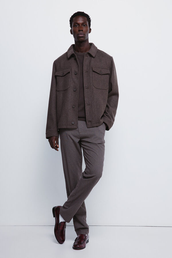 Springfield Sobrecamisa com efeito de lã cru