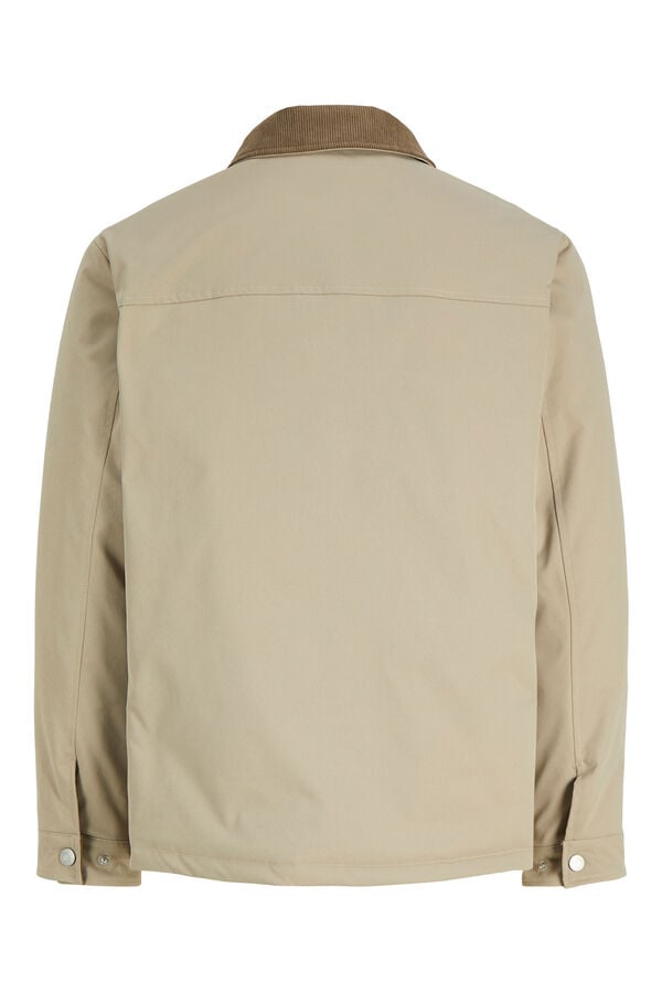 Jack & Jones Blus&atilde;o curto com colchetes cinzento