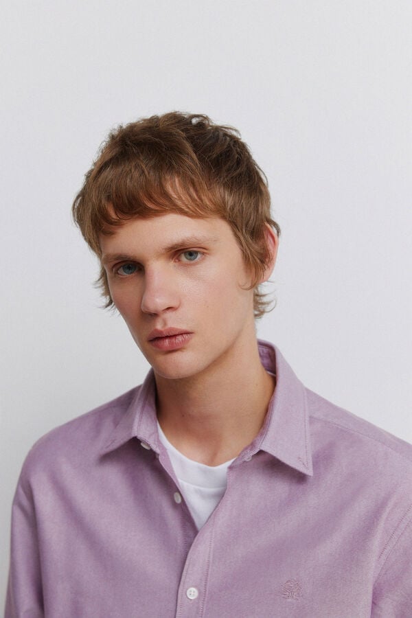 Springfield Camisa oxford sem vincos vermelho