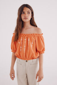 Springfield Kids Blusa franzida para meninas