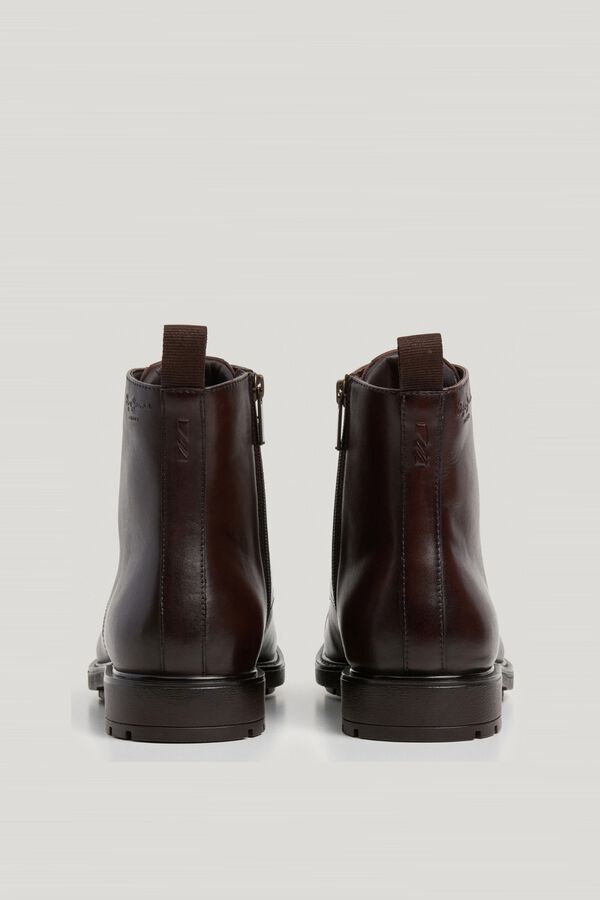 Pepe Jeans Botas de pele com fecho-&eacute;clair castanho