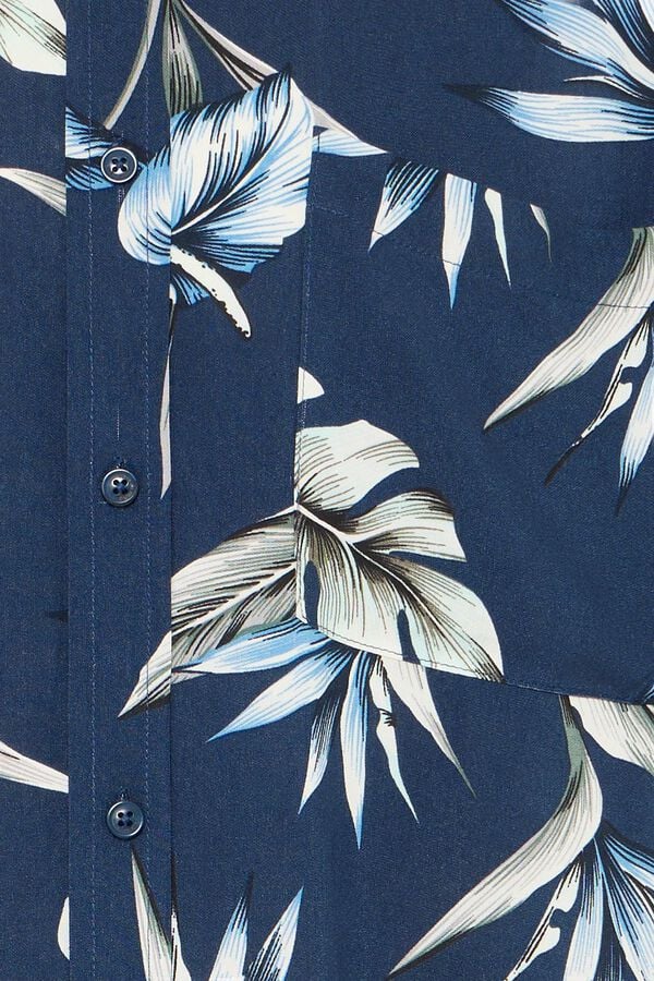 Blend PLUS Camisa de manga curta tamanho grande azul