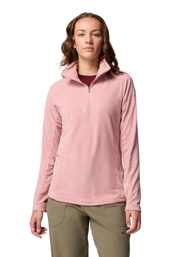 Columbia Forro polar com meia fecho-éclair rosa
