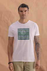 Celopman Camiseta Básica Bordada  branco