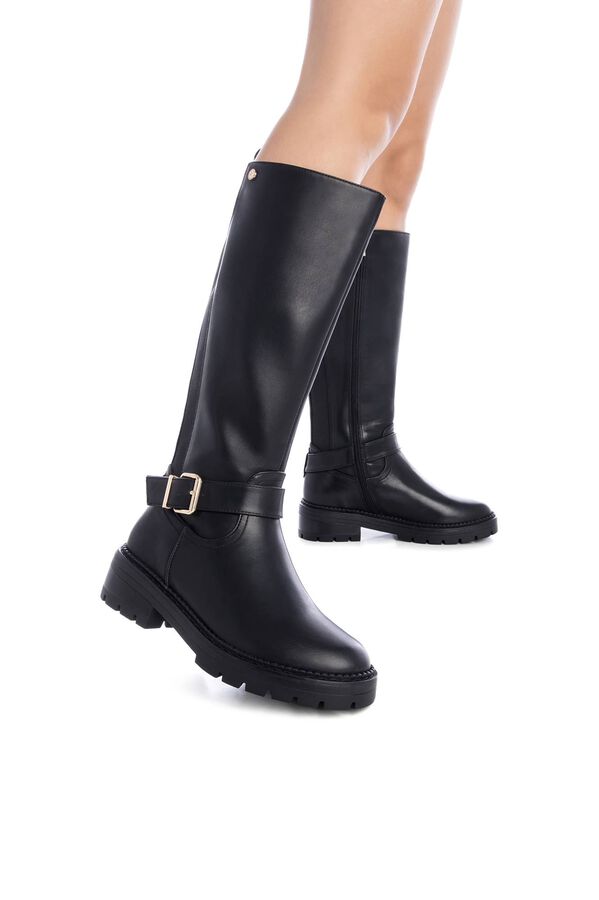 Springfield Biker dress boot with buckle  black