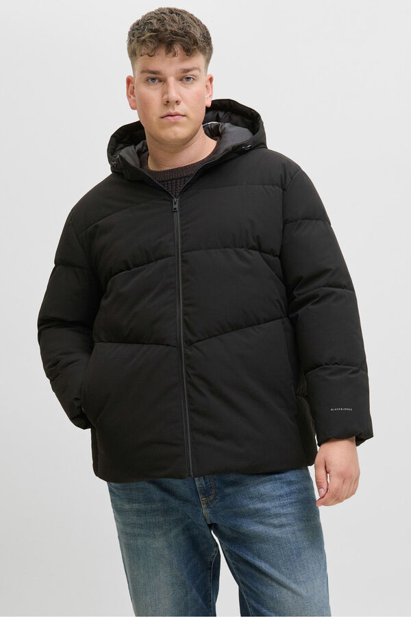 Jack & Jones PLUS Men's puffer jacket black