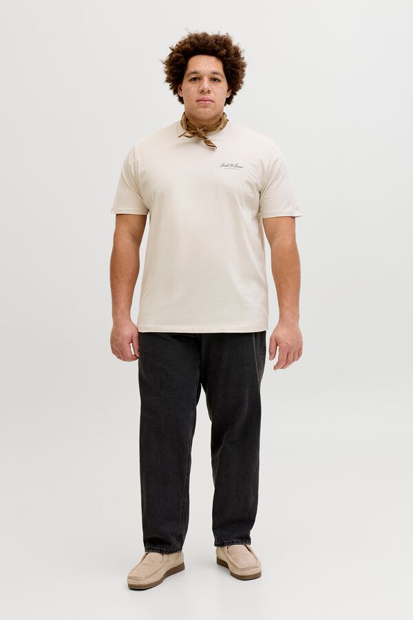 Jack & Jones PLUS T-shirt de manga curta com logo cinzento