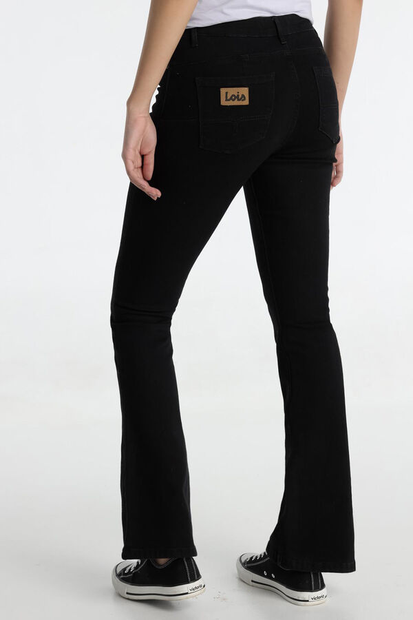 Lois  Cal&ccedil;a jeans flare preto