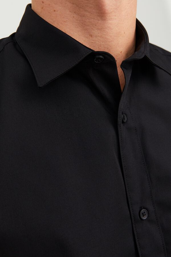 Jack & Jones Camisa slim em popelina preto