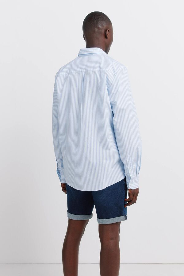 Springfield Bermudas slim fit leve de ganga azul