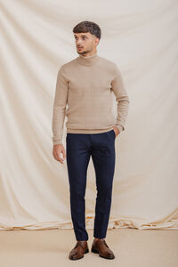 Celopman Suéter de gola alta com nó