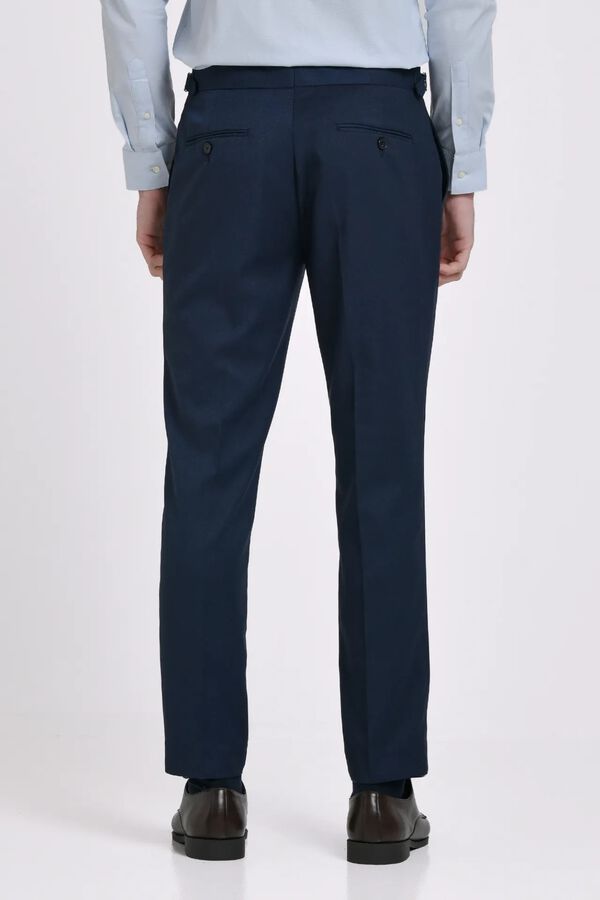 JVZ Cal&ccedil;a de fato com presilhas azul