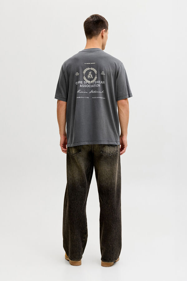 Jack & Jones T-shirt manga curta lavada preto