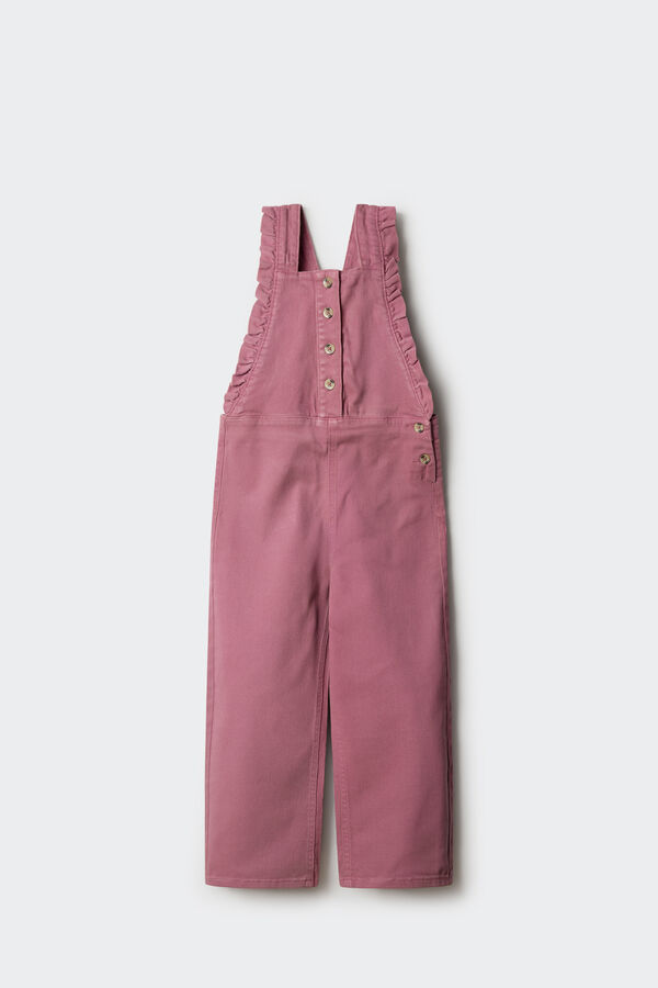 Springfield Kids Macacão longo com babados para meninas rosa