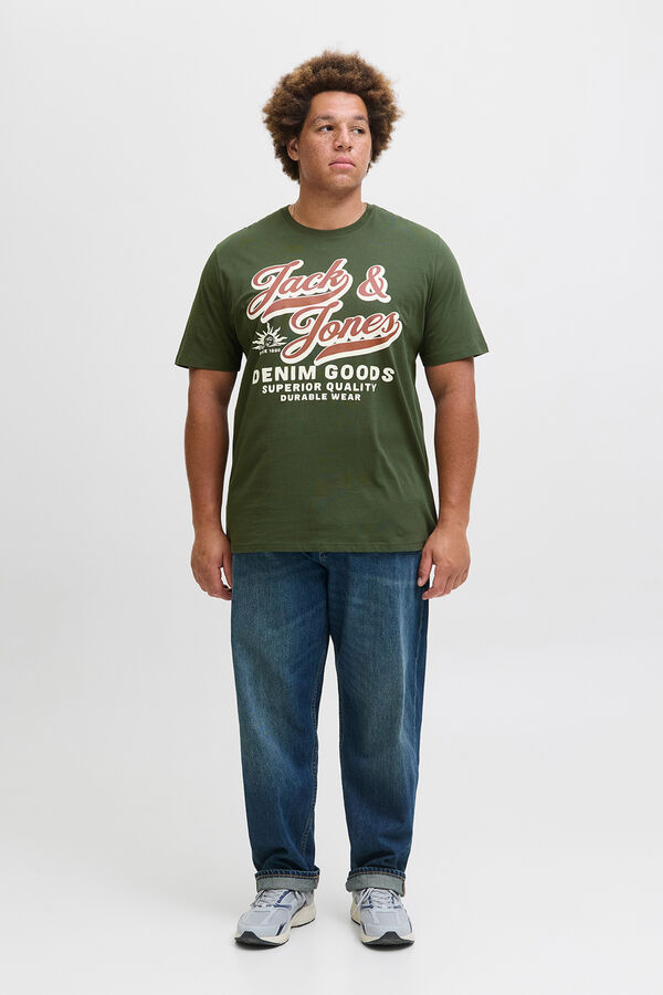 Jack & Jones PLUS T-shirt b&aacute;sica manga curta verde