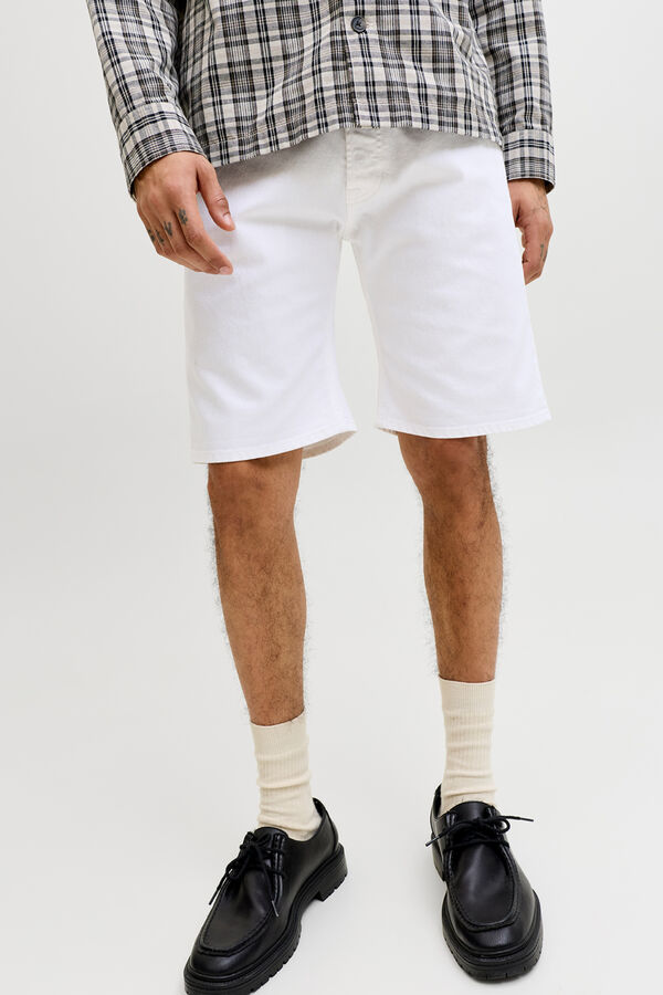 Jack & Jones Bermuda regular stone wash branco