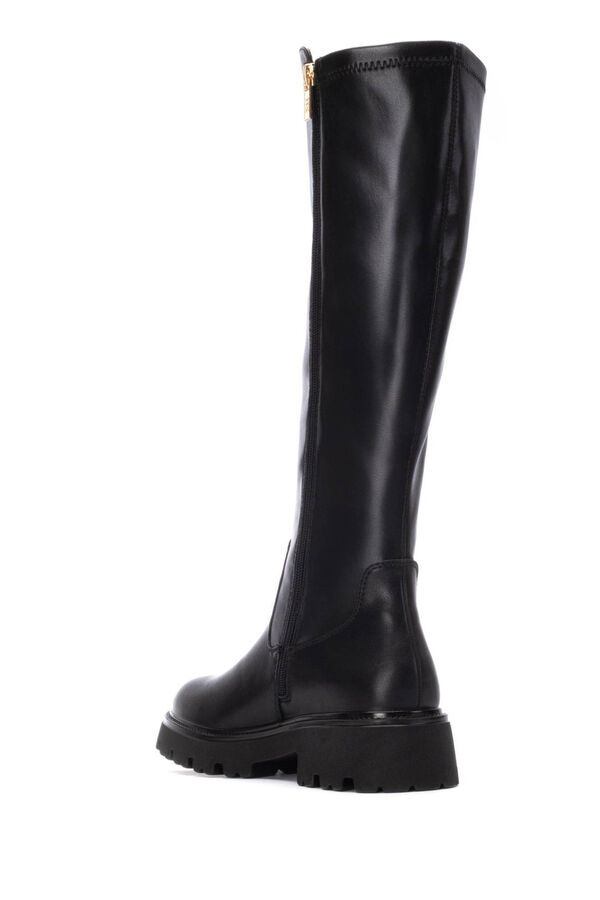 XTI Elasticated shaft heel boot black