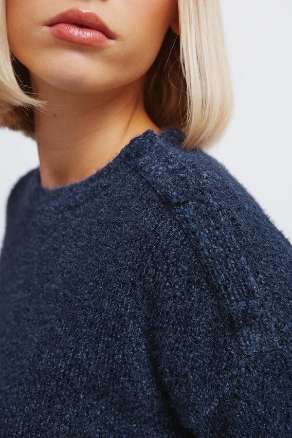 Springfield T-shirt combinada chenille azul