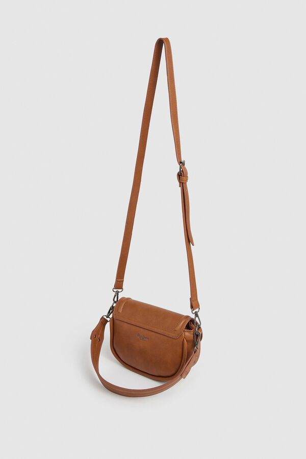 Pepe Jeans Bolso Efecto Piel Con Solapa nude