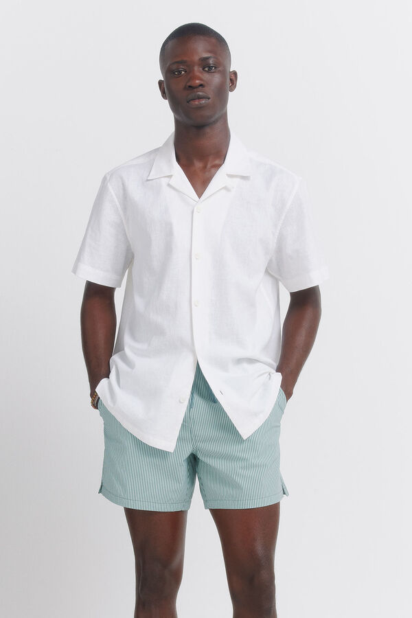 Springfield Fato de banho seersucker &agrave;s riscas azul