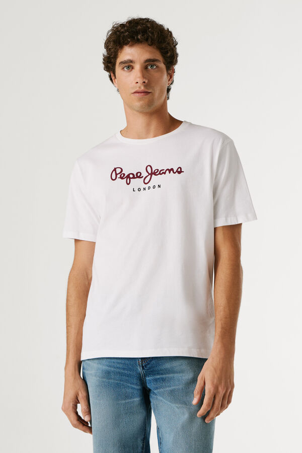 Pepe Jeans T-shirt de manga curta com logo branco