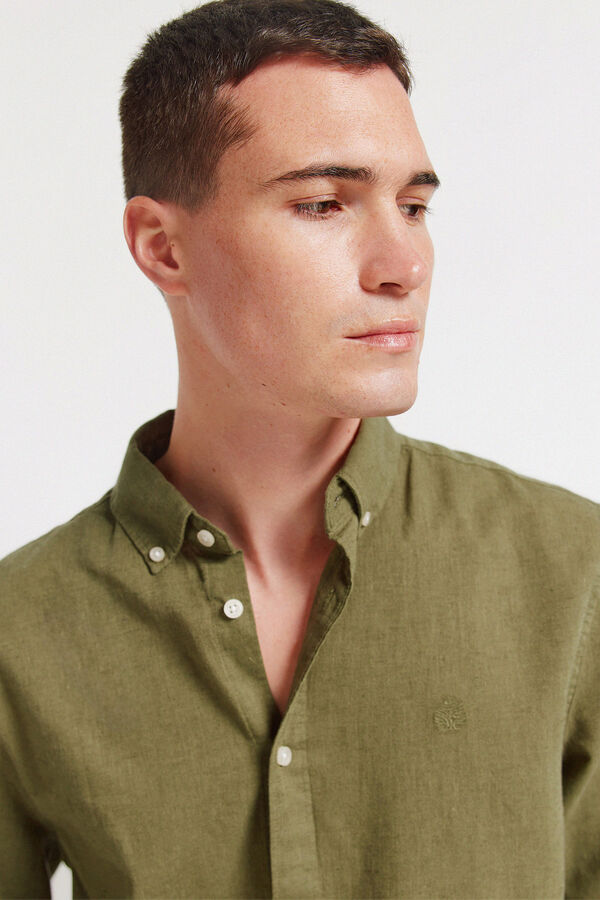 Springfield Camisa linho bege