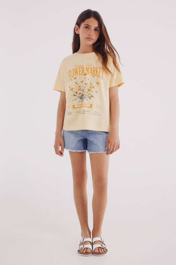 Springfield Kids T-shirt flores menina estampado