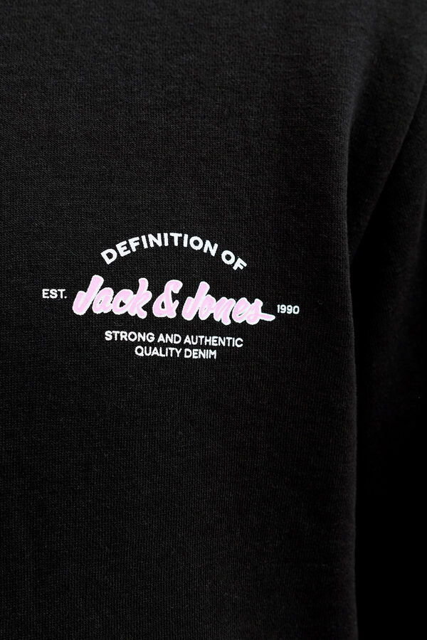 Jack & Jones PLUS Sweatshirt b&aacute;sico de manga comprida preto