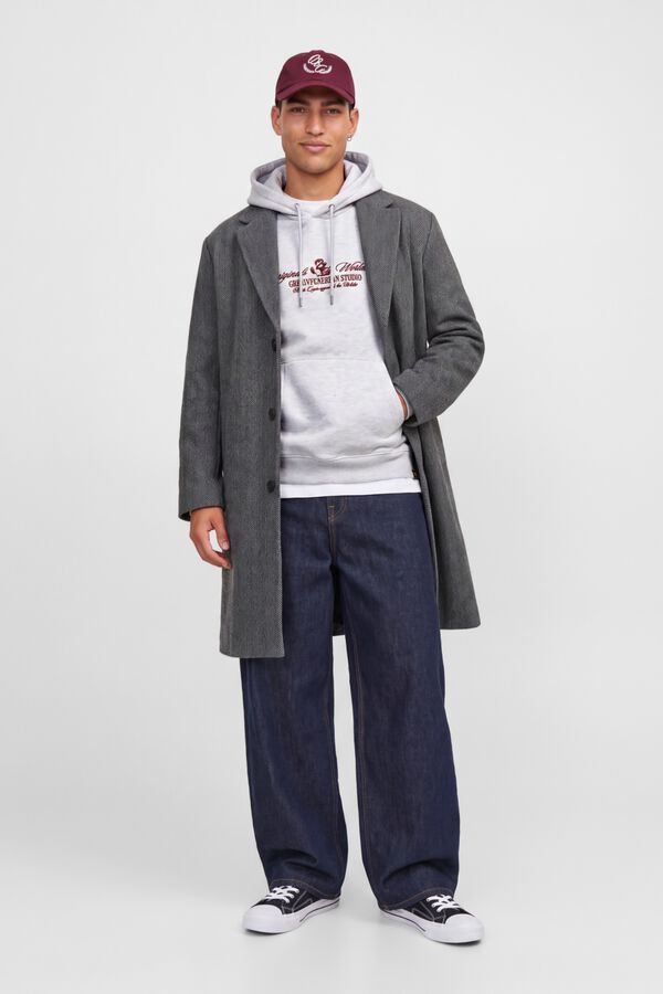 Jack & Jones Sweatshirt relaxed com capuz branco