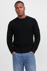 Jack & Jones PLUS Camisola relaxed gola redonda preto