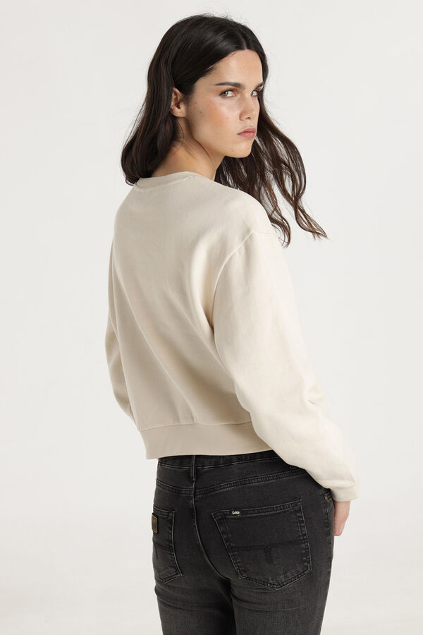 Lois  Sweatshirt gola caixa bege