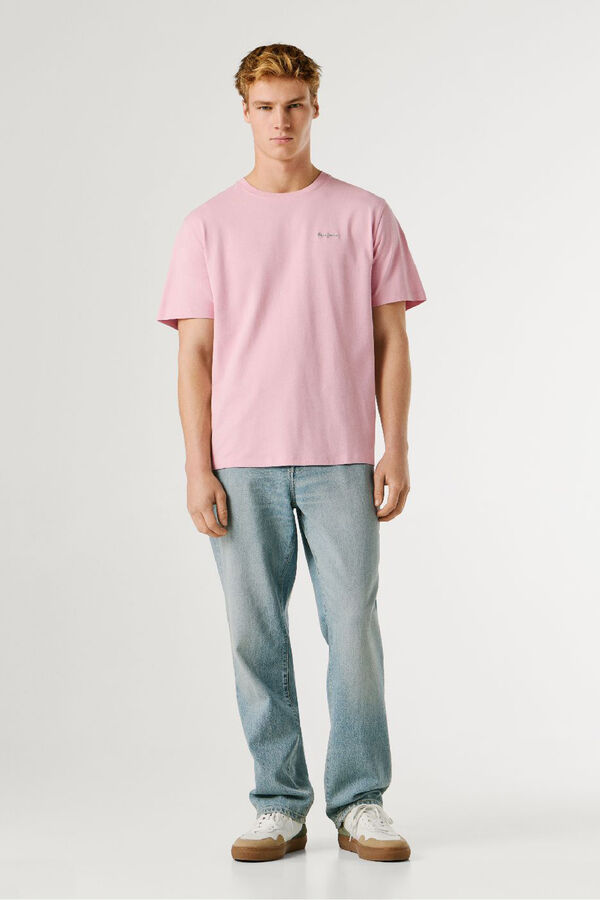 Pepe Jeans T-shirt manga curta rosa