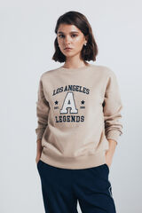 Springfield Sweatshirt com estampa urbana camel