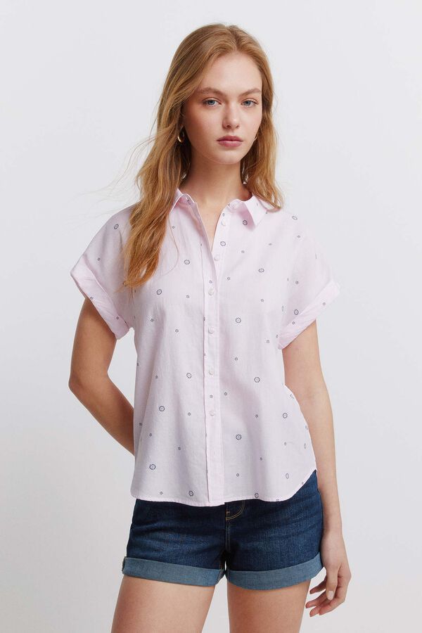 Springfield Camisa b&aacute;sica oxford rosa
