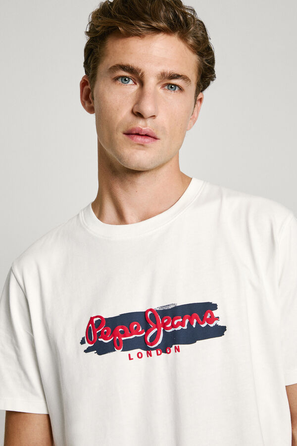 Pepe Jeans manga curta  bege