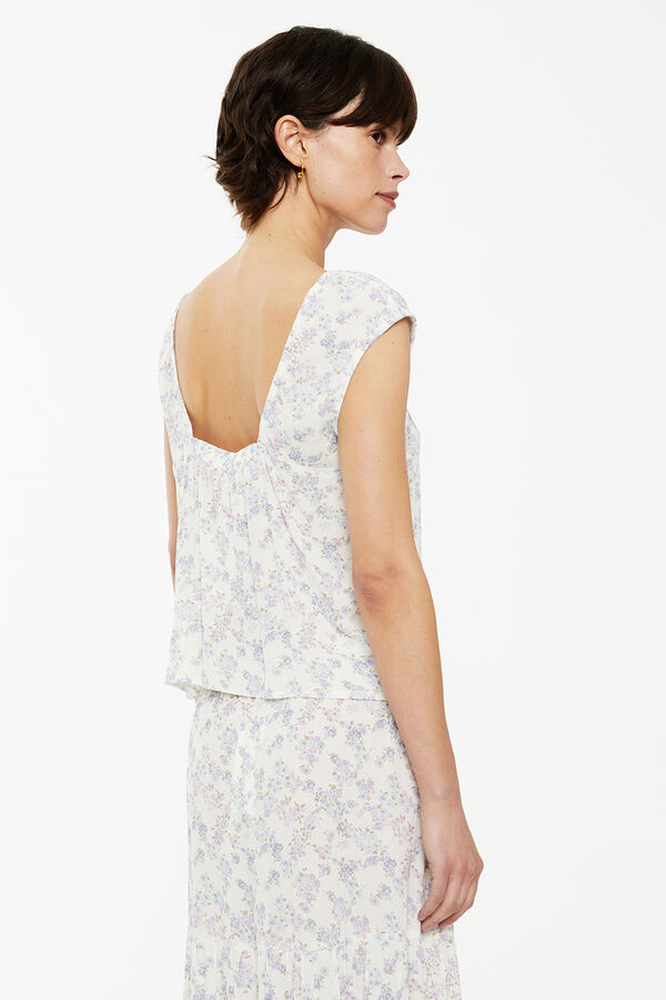 System Action Blusa com estampado floral  azul
