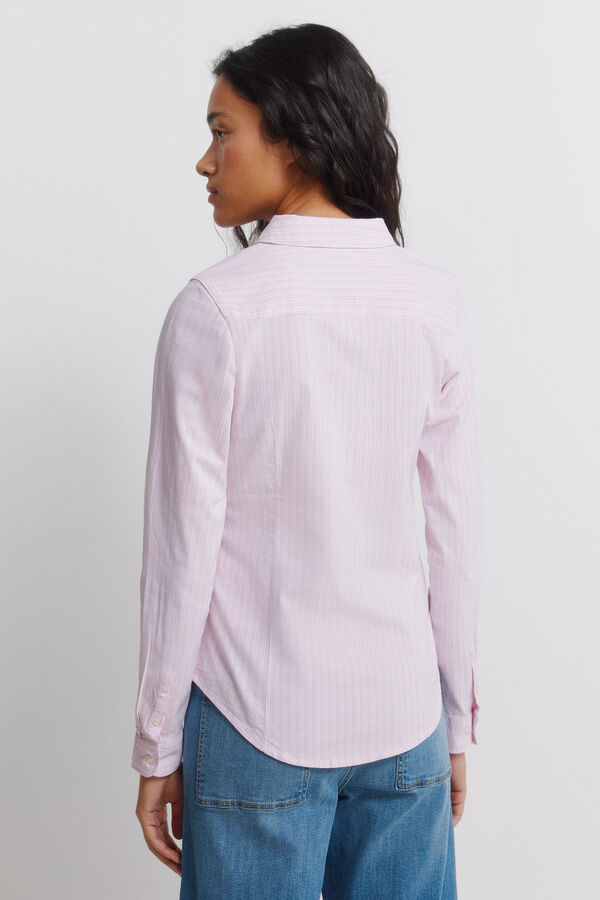 Springfield Camisa de algod&atilde;o Oxford rosa