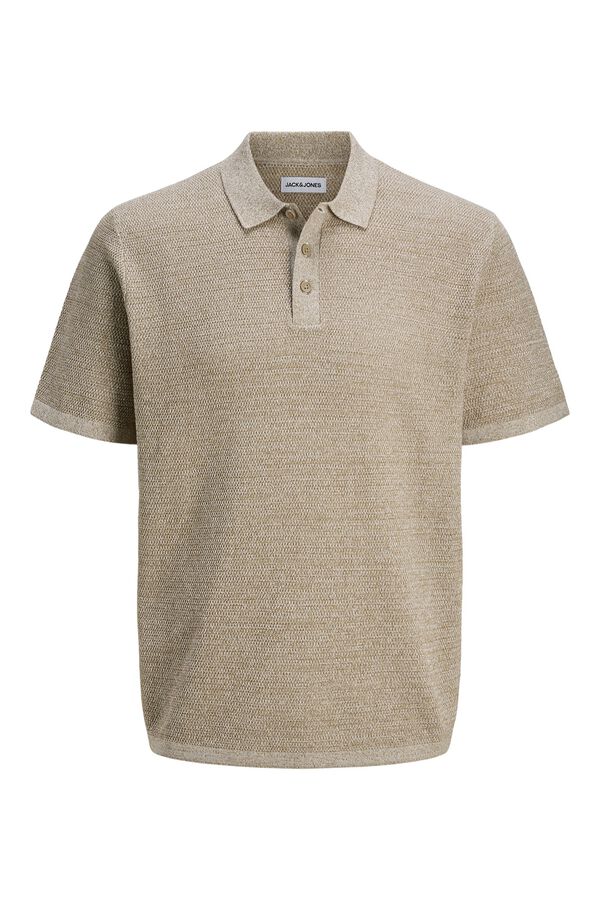 Jack & Jones Polo regular fit em malha cinzento
