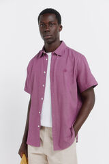 Springfield Camisa de manga curta com estrutura bicolor vermelho