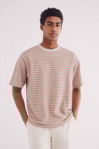 springfield Camiseta riscas estruturada